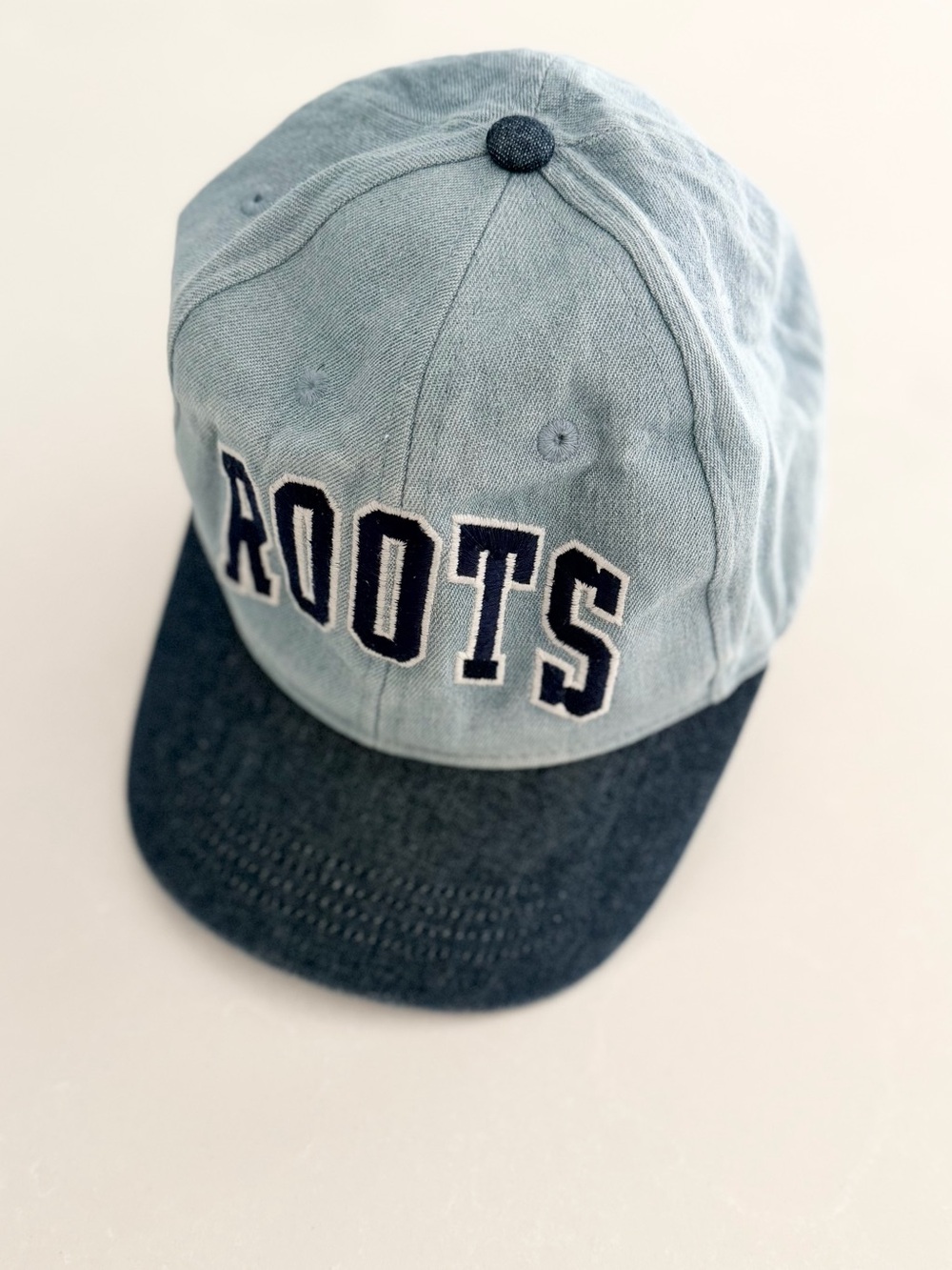 Roots Kids Two-Tone Denim Baseball Hat / Cap • Adjustable